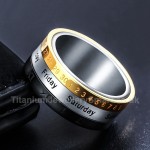 Titanium Rotatable Mens Ring