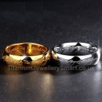 Titanium Golden Mens Ring