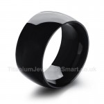 Titanium Mens Black Ring