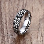 Titanium Mens Retro Ring