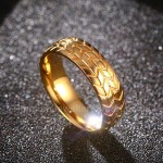 Titanium Mens Retro Ring