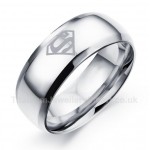 Titanium Mens Black Ring