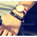 Leather Retro Mens Weave Bracelet