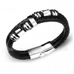 Leather Retro Mens Weave Bracelet