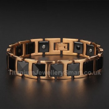 Titanium,Ceramic Mens Bracelet