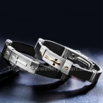 Titanium Black Cross Bracelet