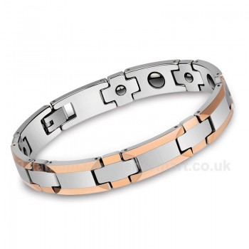 Titanium Unisex Rose Gold Bracelet