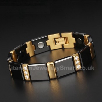 Titanium,Ceramic Golden Bracelet