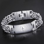 Titanium Mens Cross Bracelet