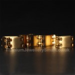 Titanium Mens Golden Bracelet