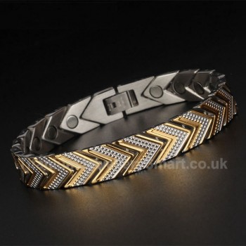 Titanium Rose Gold Mens Bracelet