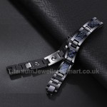 Titanium Black Mens Carbon Fiber Bracelet