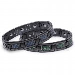 Titanium Black Mens Carbon Fiber Bracelet