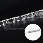 Titanium Mens Black Bracelet