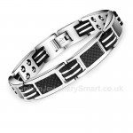 Titanium Mens Black Bracelet