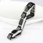 Titanium Mens Black Bracelet