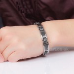 Titanium Mens Black Bracelet