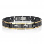 Titanium,Ceramic Mens Black Bracelet