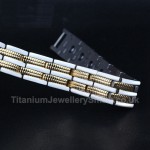 Titanium Mens Golden Bracelet