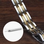 Titanium Mens Golden Bracelet