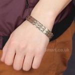 Titanium Mens Golden Bracelet