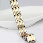 Titanium Mens Golden Bracelet