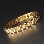 Titanium Womens Golden Bracelet