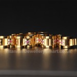 Titanium Womens Golden Bracelet