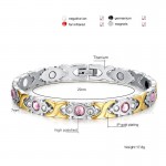 Titanium Womens Bracelet with Rhinestones