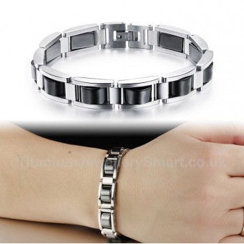 Titanium Black Mens Bracelet