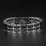 Titanium Mens Black Bracelet