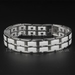 Titanium Mens Black Bracelet