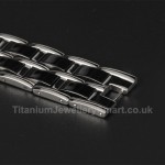 Titanium Mens Black Bracelet