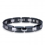 Titanium,Ceramic Mens Black Bracelet