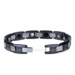 Titanium,Ceramic Mens Black Bracelet