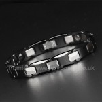 Titanium,Ceramic Unisex Black Bracelet