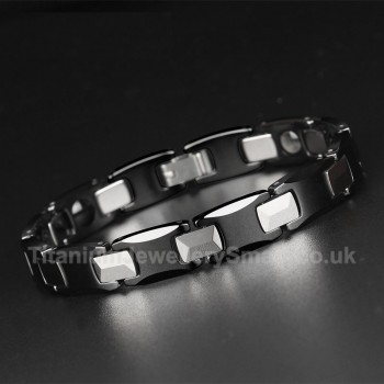 Titanium,Ceramic Unisex Black Bracelet
