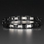 Titanium,Ceramic Unisex Black Bracelet