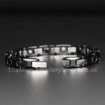 Titanium,Ceramic Unisex Black Bracelet