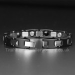 Titanium,Ceramic Unisex Black Bracelet