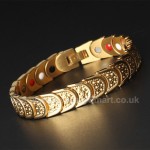 Titanium Mens Golden Bracelet