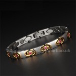 Titanium Womens Bracelet with Rhinestones