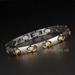 Titanium Womens Bracelet with Rhinestones