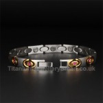 Titanium Womens Bracelet with Rhinestones