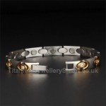 Titanium Womens Bracelet with Rhinestones