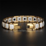 Titanium,Ceramic Rose Gold Bracelet