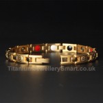 Titanium Mens Golden Bracelet