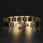 Titanium,Ceramic Mens Bracelet