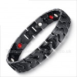 Titanium Mens Black Bracelet