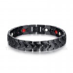 Titanium Mens Black Bracelet